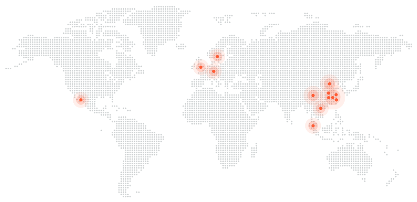 Our global locations map